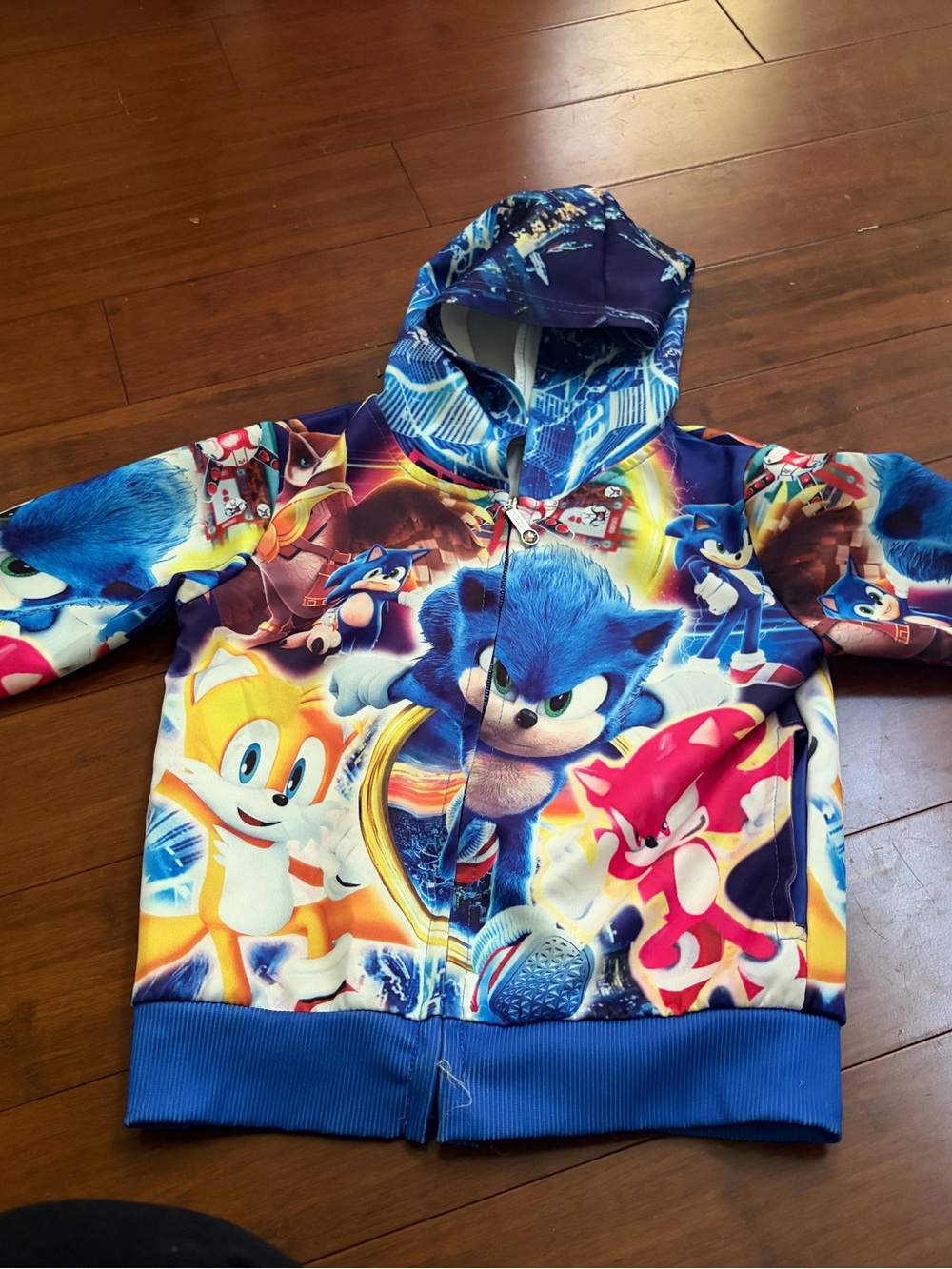 Sonic The Hedgehog Kids Blue Character Hoodie Jacket